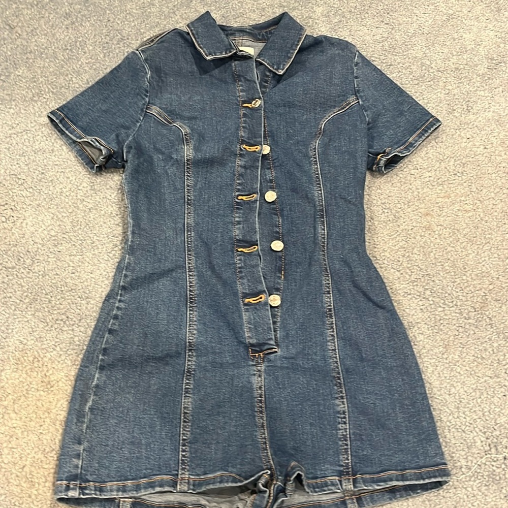 Topshop Denim Romper